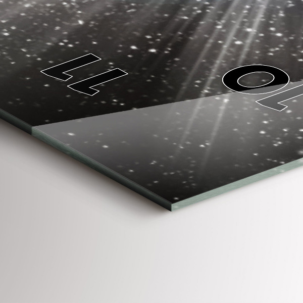 Vertikale Uhr Die Erde der Mond die Sonne