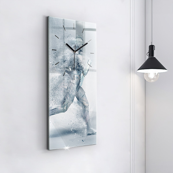 Vertikale Uhr Laufender Mann