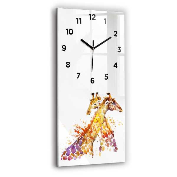 Vertikale Uhr Giraffe Aquarell