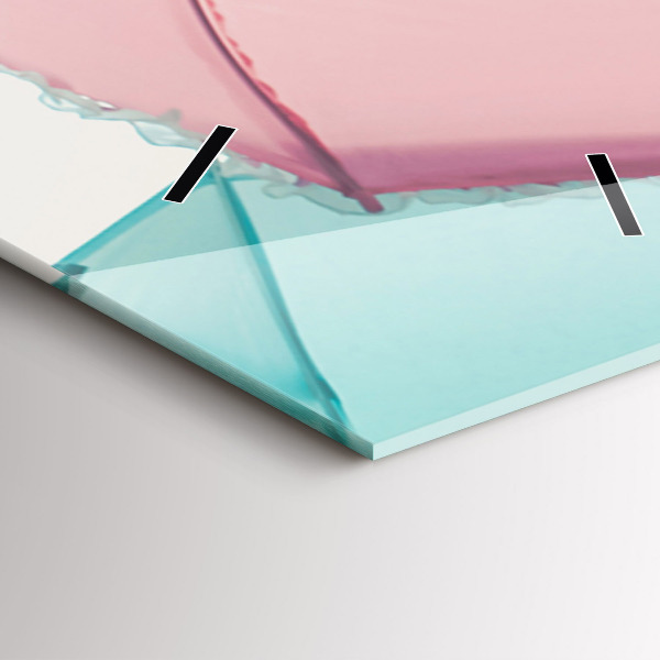 Vertikale Uhr Pastell Regenschirme