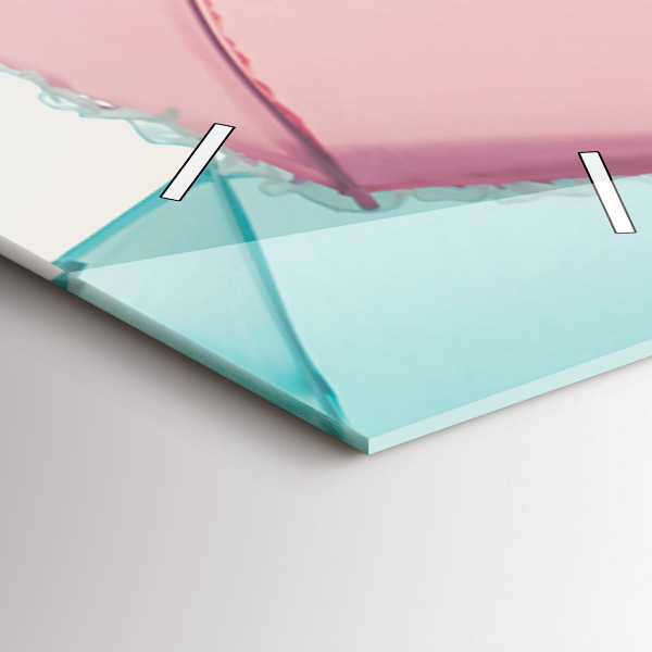 Vertikale Uhr Pastell Regenschirme