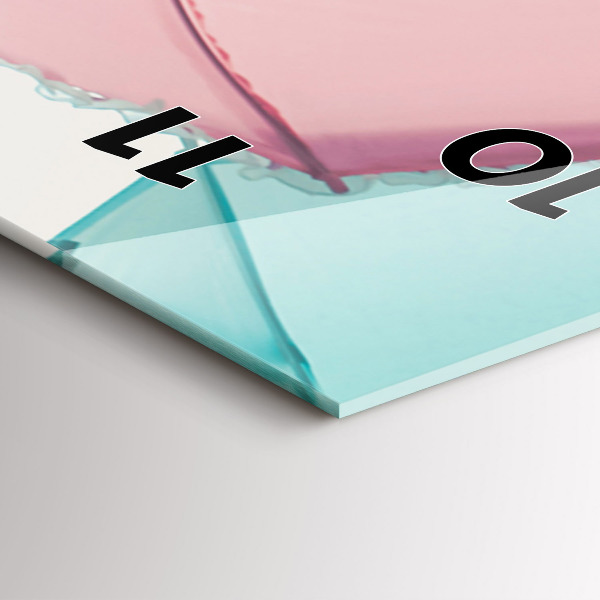 Vertikale Uhr Pastell Regenschirme