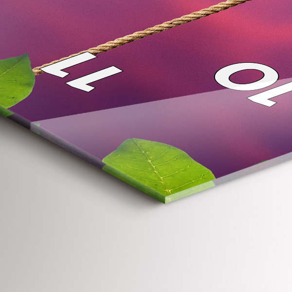 Vertikale Uhr mit motiv Vogelhaus