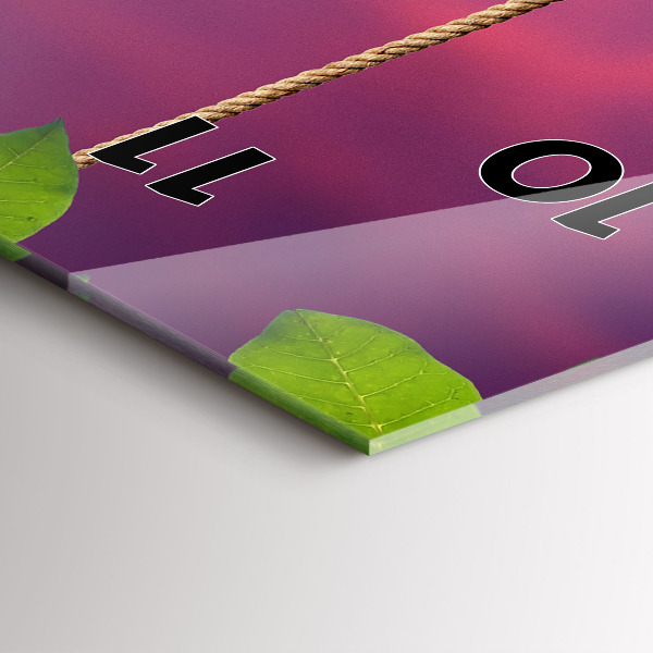 Vertikale Uhr mit motiv Vogelhaus