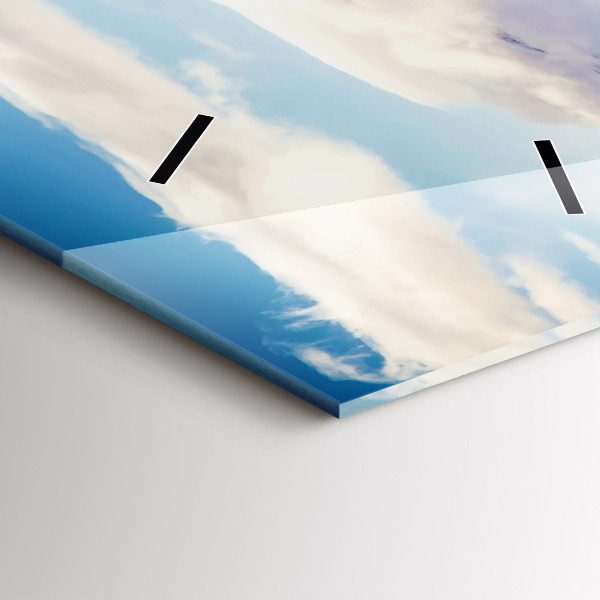 Vertikale Uhr mit motiv Blick auf den See