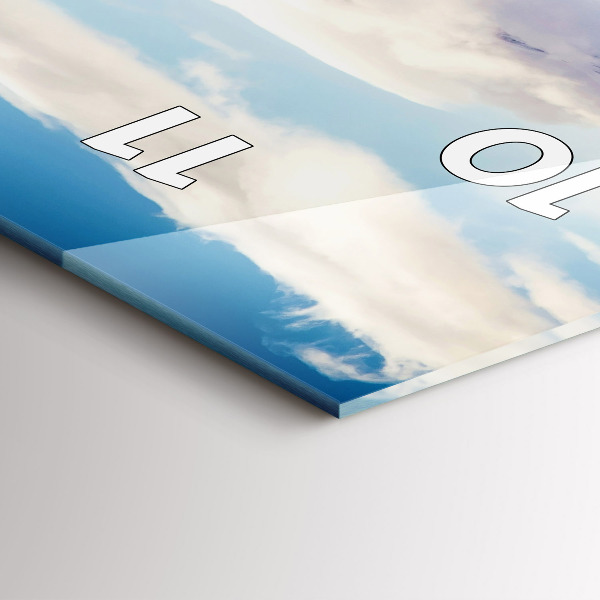 Vertikale Uhr mit motiv Blick auf den See