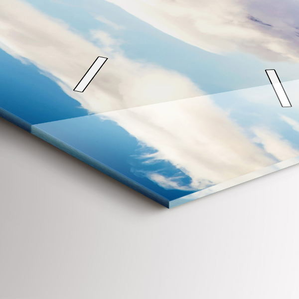 Vertikale Uhr mit motiv Blick auf den See