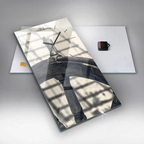 Vertikale Uhr mit motiv Antikes Schiff