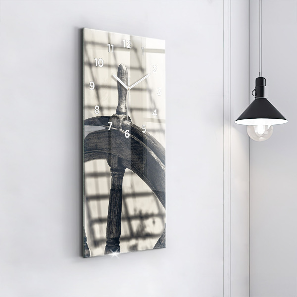 Vertikale Uhr mit motiv Antikes Schiff