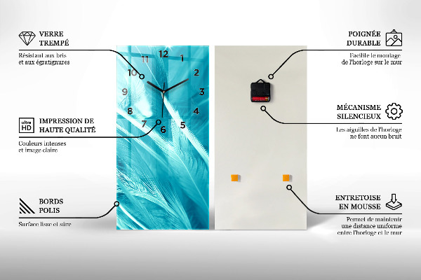 Vertikale Uhr mit motiv Leuchtturm am Meer