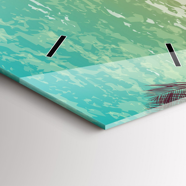 Vertikale Uhr mit motiv Tropische Palmen