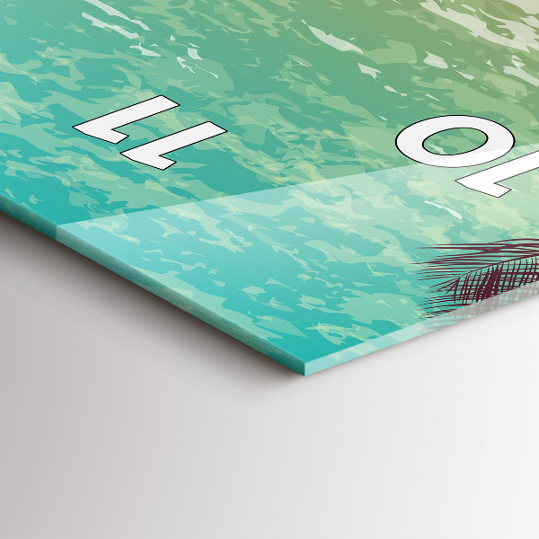 Vertikale Uhr mit motiv Tropische Palmen