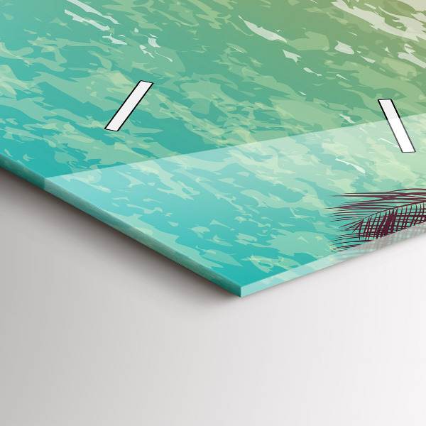 Vertikale Uhr mit motiv Tropische Palmen