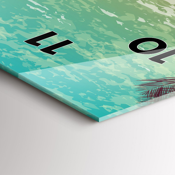 Vertikale Uhr mit motiv Tropische Palmen