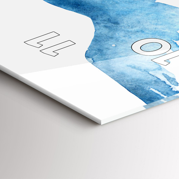 Vertikale Uhr mit motiv Fliegende blaue Vögel