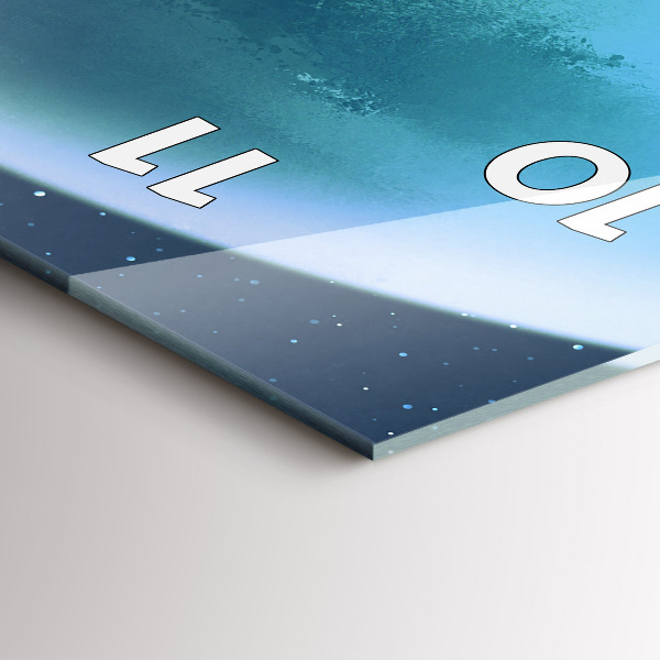 Vertikale Uhr mit motiv Mann auf dem Mond