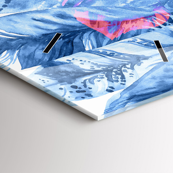 Vertikale Uhr Bunte Federn