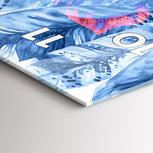 Vertikale Uhr Bunte Federn