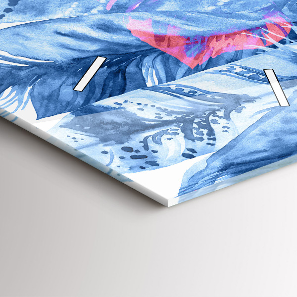 Vertikale Uhr Bunte Federn