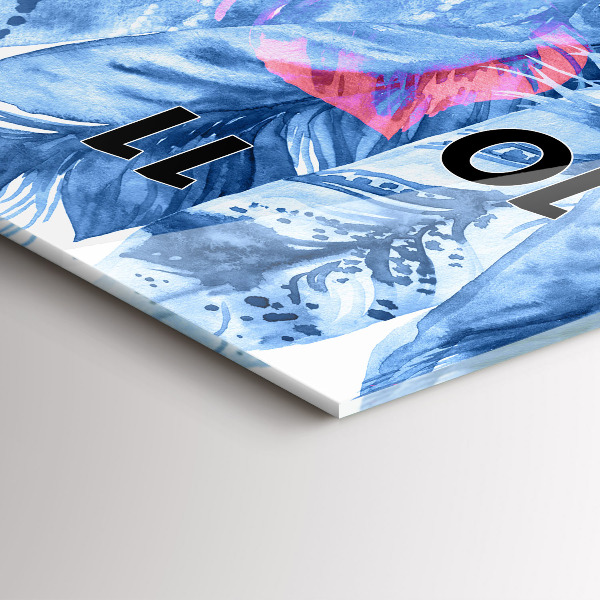 Vertikale Uhr Bunte Federn