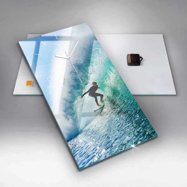Vertikale Uhr mit motiv Surfen auf Hawaii
