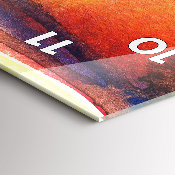 Vertikale Uhr mit motiv Frau mit Hut