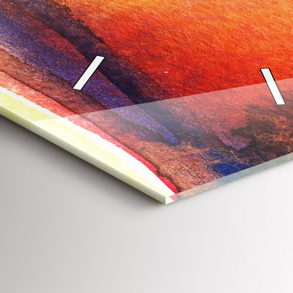 Vertikale Uhr mit motiv Frau mit Hut