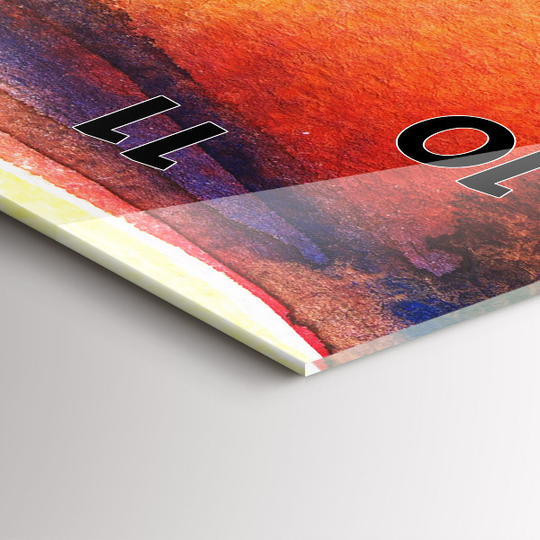 Vertikale Uhr mit motiv Frau mit Hut