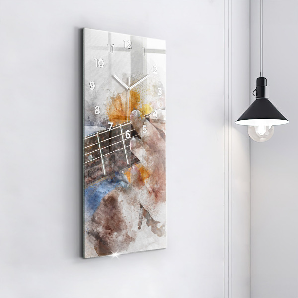 Vertikale Uhr mit motiv Gitarre