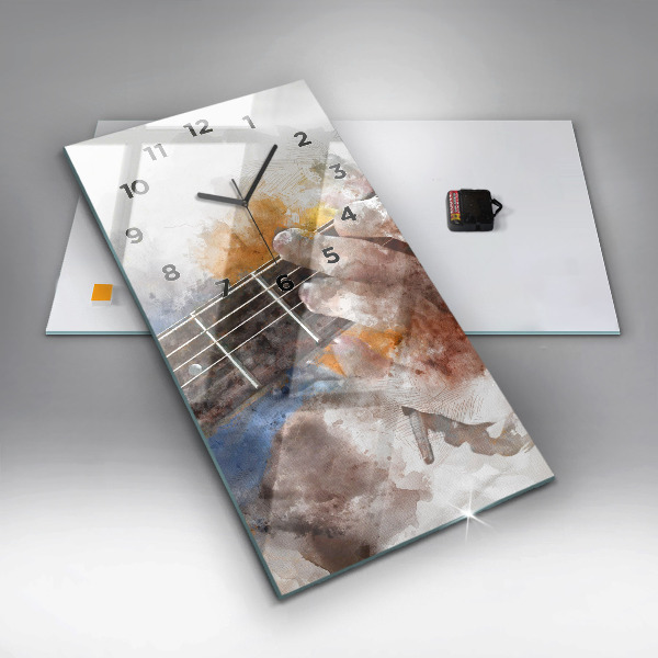 Vertikale Uhr mit motiv Gitarre