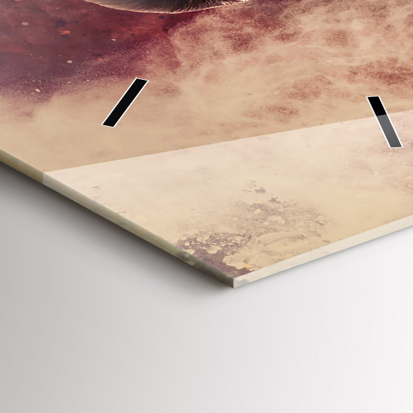 Vertikale Uhr Frau und Fahrrad