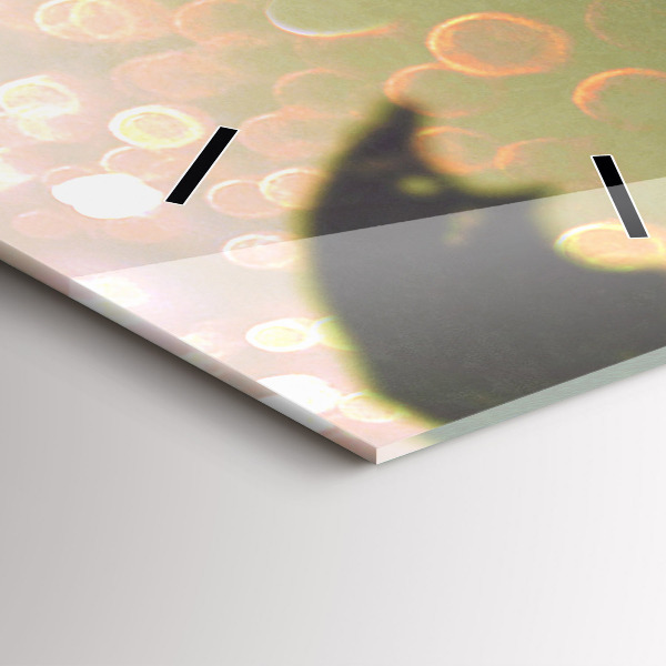 Vertikale Uhr mit motiv Menschen mit Regenschirmen