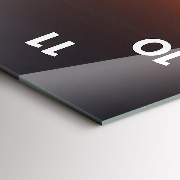 Vertikale Uhr mit motiv Läufer und Sonnenuntergang