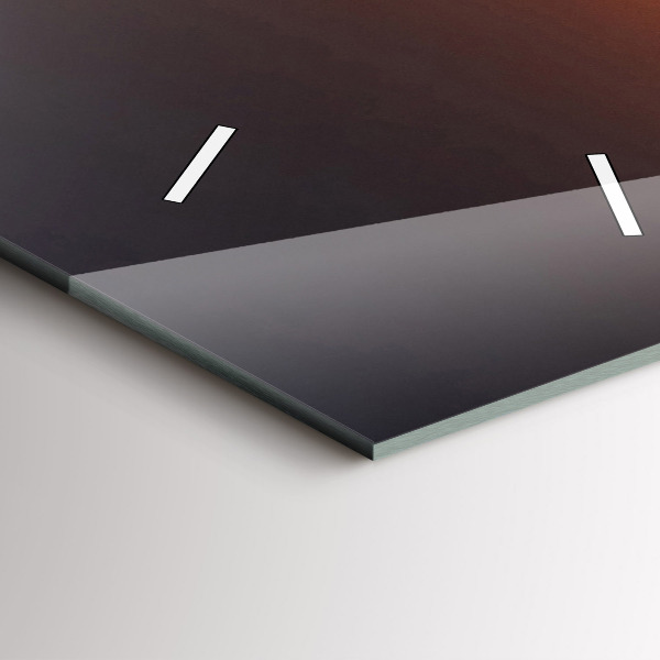 Vertikale Uhr mit motiv Läufer und Sonnenuntergang