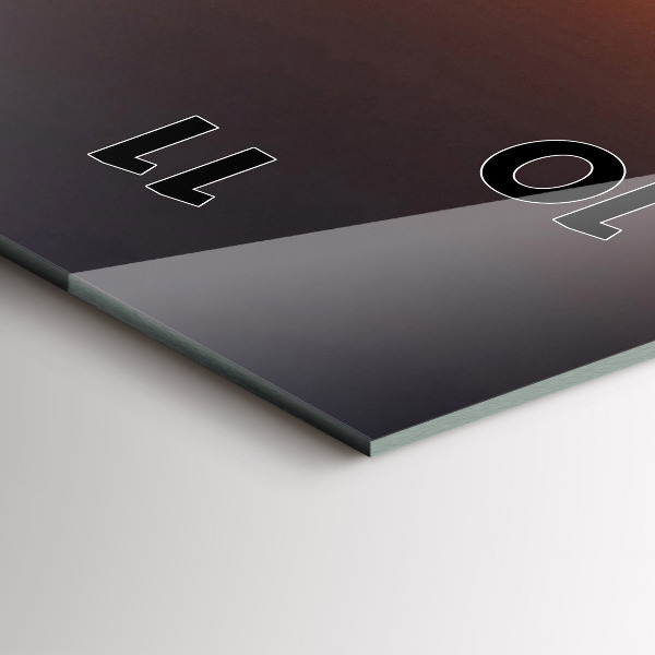 Vertikale Uhr mit motiv Läufer und Sonnenuntergang