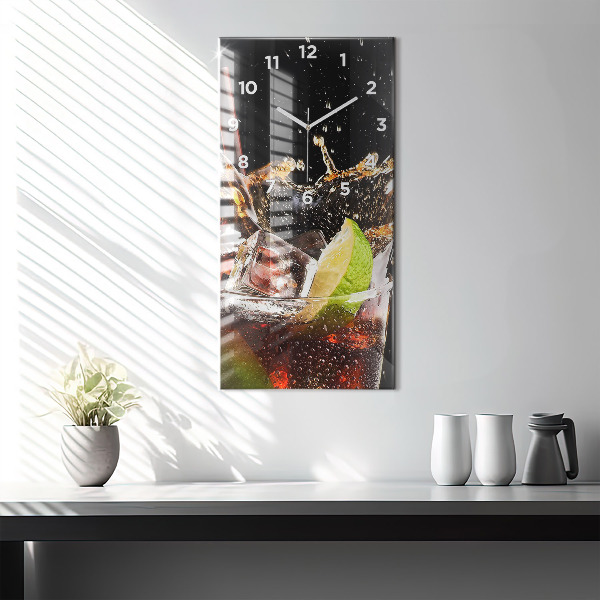 Vertikale Uhr mit motiv Getränk auf dem Eis