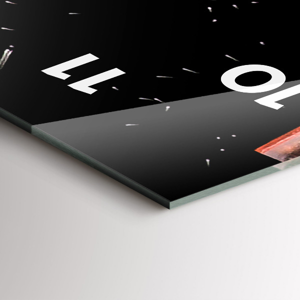 Vertikale Uhr mit motiv Getränk auf dem Eis