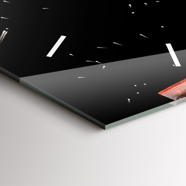 Vertikale Uhr mit motiv Getränk auf dem Eis