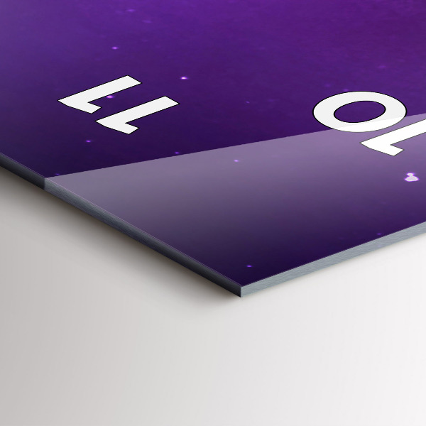 Vertikale Uhr mit motiv Aurora Borealis