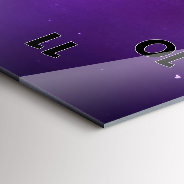 Vertikale Uhr mit motiv Aurora Borealis