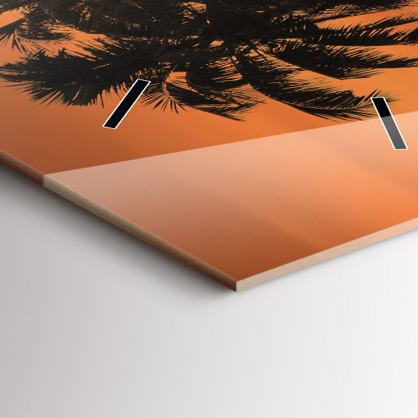 Vertikale Uhr mit motiv Sonnenuntergang Palmen Urlaub