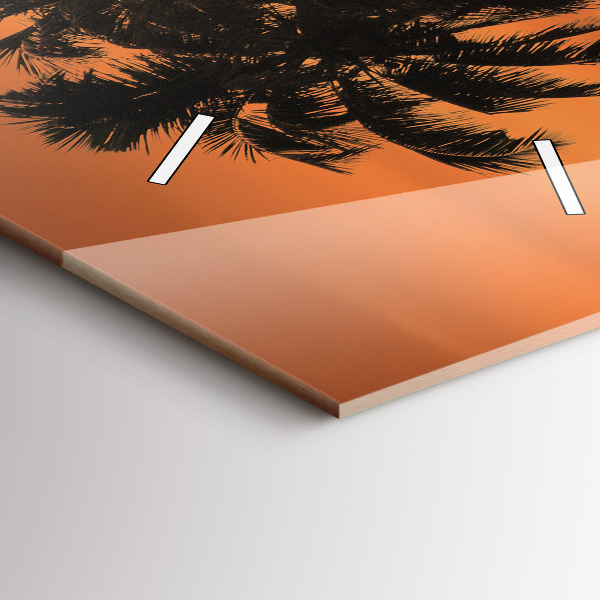 Vertikale Uhr mit motiv Sonnenuntergang Palmen Urlaub