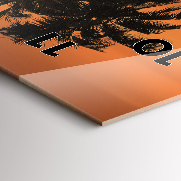 Vertikale Uhr mit motiv Sonnenuntergang Palmen Urlaub