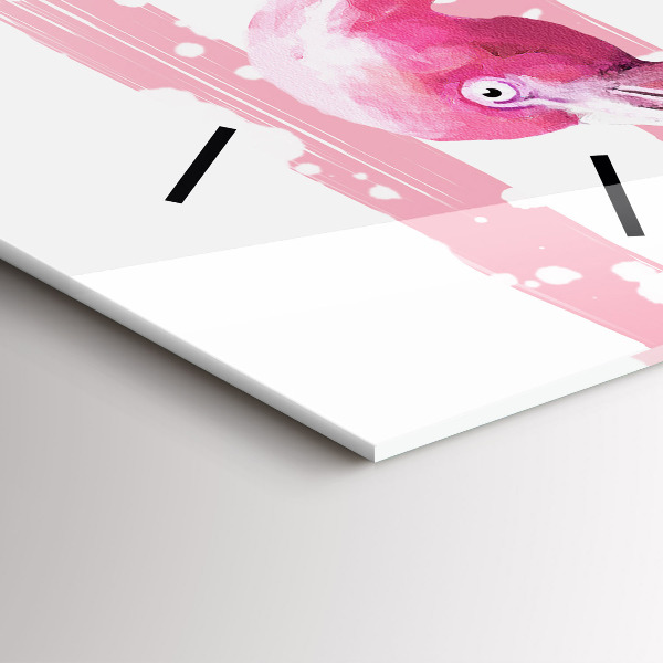 Vertikale Uhr Flamingo-Grafik