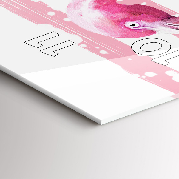 Vertikale Uhr Flamingo-Grafik