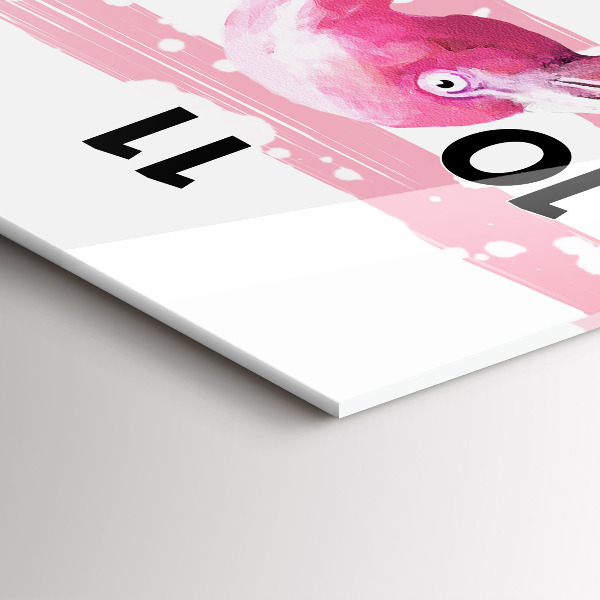 Vertikale Uhr Flamingo-Grafik