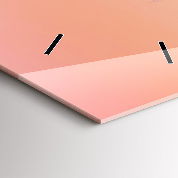 Vertikale Uhr mit motiv Wald im Nebel