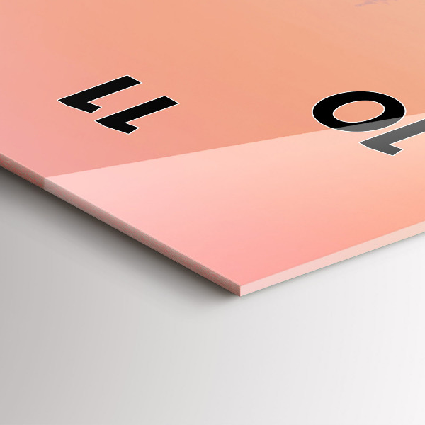 Vertikale Uhr mit motiv Wald im Nebel