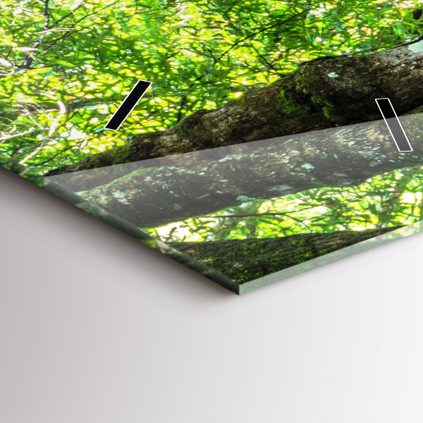 Vertikale Uhr mit motiv Wasserfall im Wald