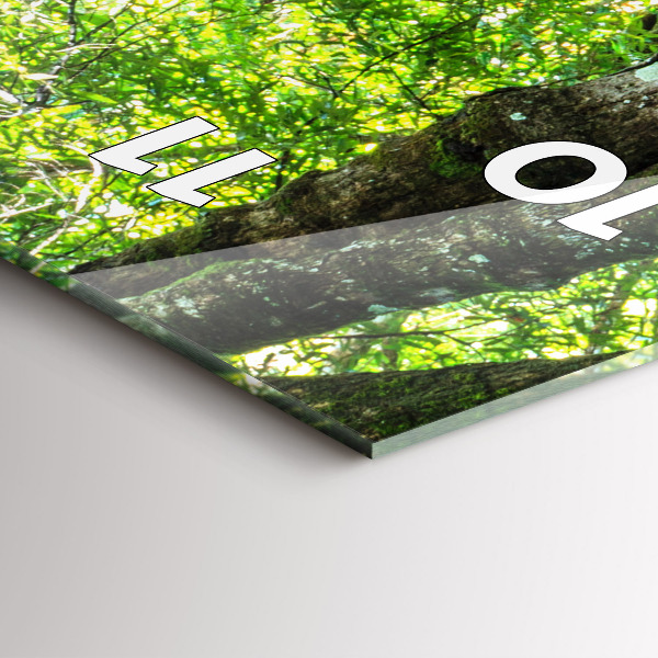 Vertikale Uhr mit motiv Wasserfall im Wald